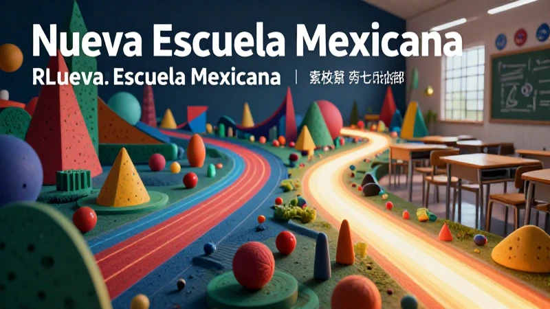 Ilustración abstracta educativa con estilo mexicano