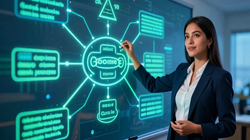 Maestro mexicano enseña diagrama lingüístico moderno