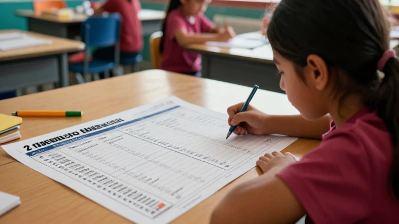 Alumno estudiando datos en aula moderna