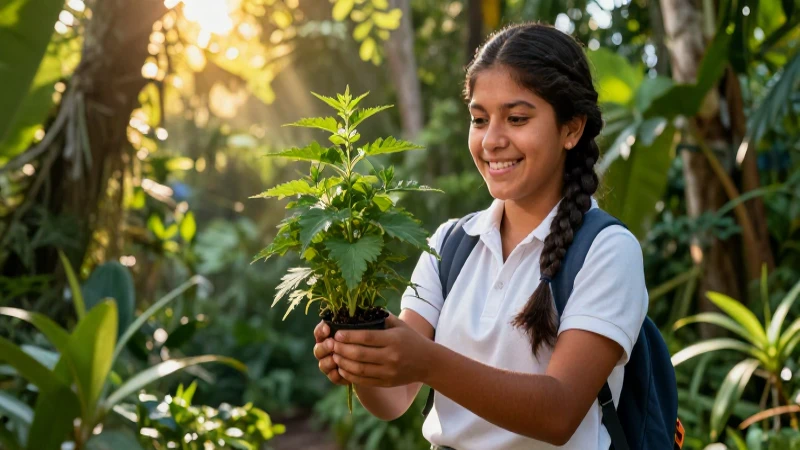 Conoce los beneficios del componente natural para tu bienestar 5 Joven mexicano estudia plantas medicinales en la selva