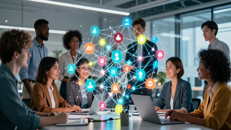 Profesionales y red de datos dinámica