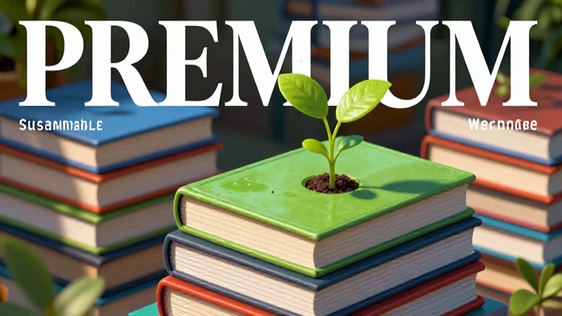 Libros usados y naturaleza simbolizan el aprendizaje sostenible
