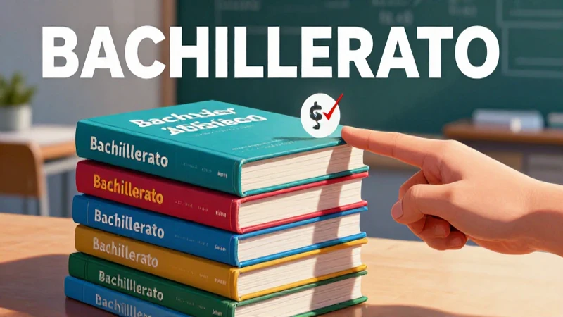 Libros de bachillerato con descuento en ambiente académico moderno