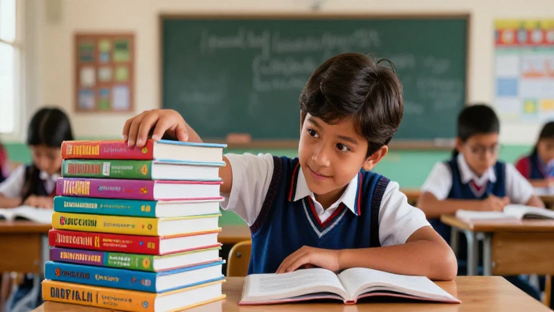 Estudiante mexicano en vibrante aula moderna