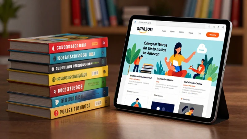 Conoce las Conoce ofertas para comprar libros de texto en Amazon 5 Libros usados vibrantes, comercio educativo moderno