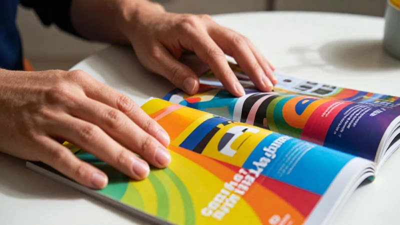 Manos tocando libros con estética moderna vibrante