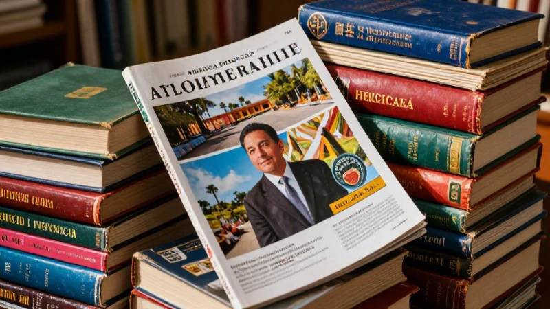 Educador con libros vintage, diseño visual premium