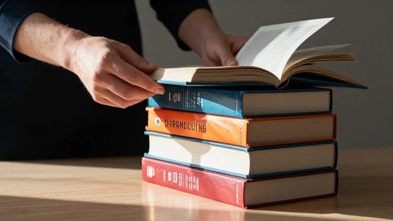 Libros usados vibrantes bajo la luz del sol