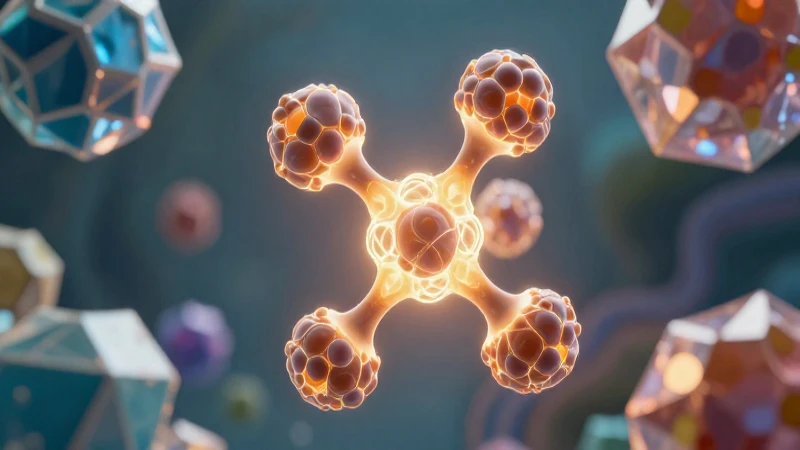 Molécula orgánica fusionada con cristales