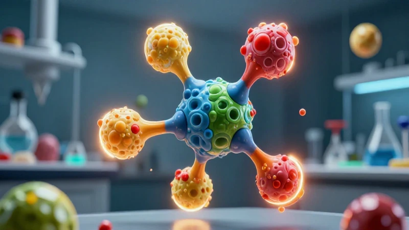 Molécula orgánica 3D detallada para educación
