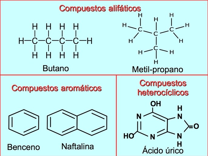 compuestos organicos tipos ejemplos y sus caracteristicas