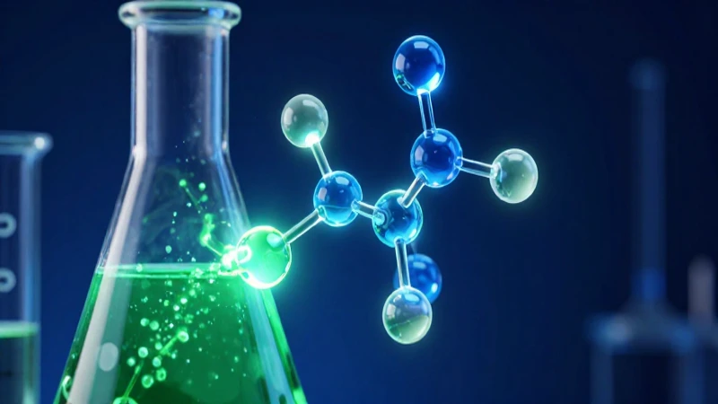 Compuestos: Concepto, Ejemplos y Acepciones Esenciales 8 Molécula brillante en matraz moderno