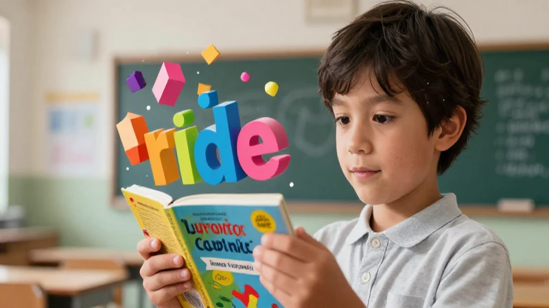 Estudiante aprende vocabulario con estructuras abstractas