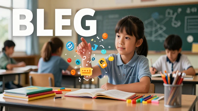 Estudiante aprendiendo con iconos de lenguaje digital