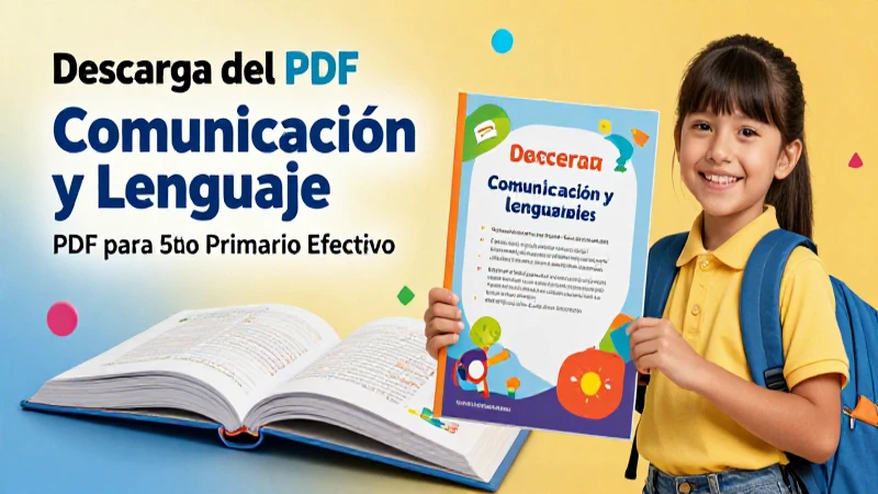 Estudiante sonriente con libro de lenguaje vibrante