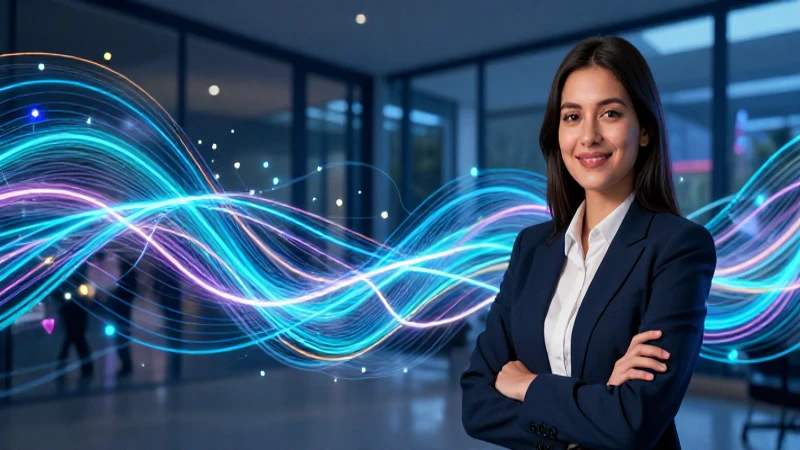 Comunicación: qué es, características, tipos y funciones 6 Académico moderno con red de datos vibrante