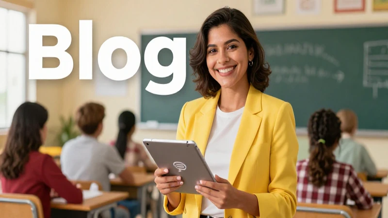 Educadora profesional moderna en un aula mexicana