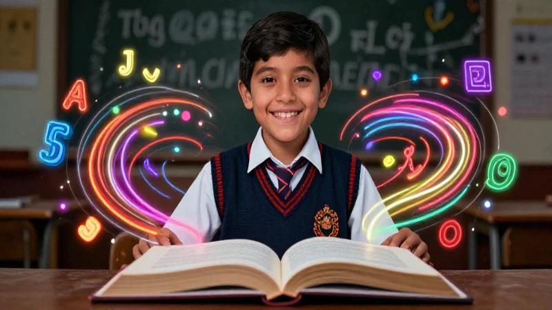 100 Ejemplos de Palabras que Empiezan con Cha- para Aprender 3 Estudiante feliz en un libro educativo moderno