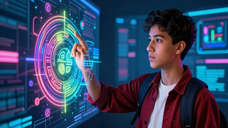 Cuáles son 100 palabras que contengan en, an, in, on y un 3 Estudiante vibrante interactúa con aprendizaje digital moderno