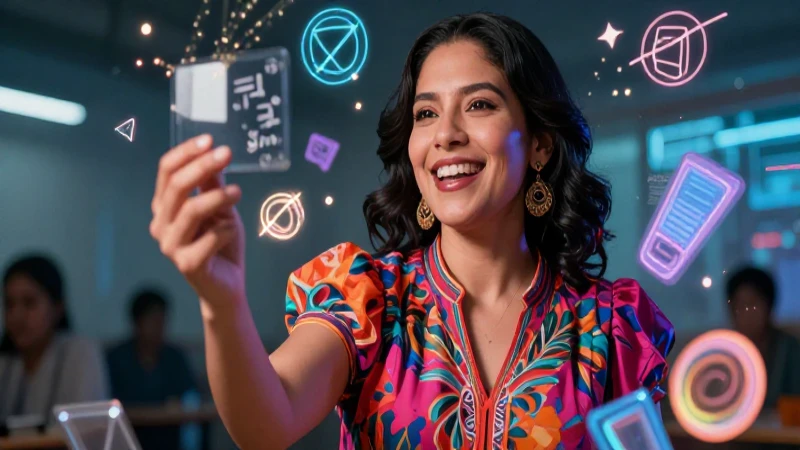 100 ejemplos de palabras que contengan Q y qu 7 Maestra mexicana alegre con elementos abstractos