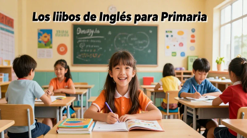 Niños felices aprendiendo inglés en clase vibrante