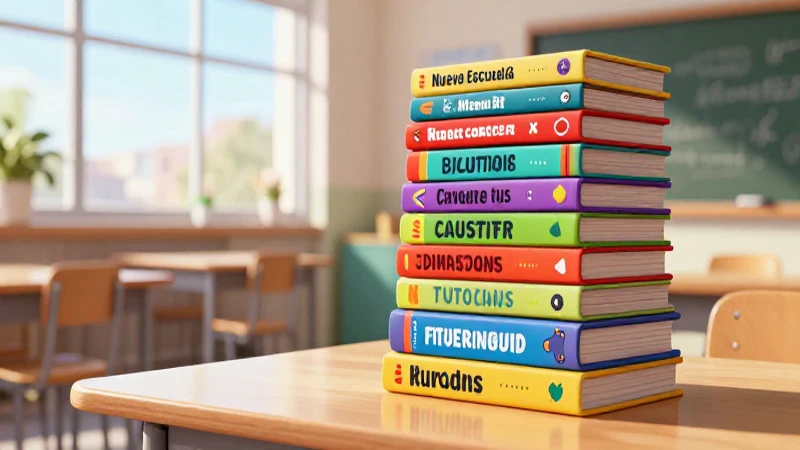Libros educativos coloridos estilo Nueva Escuela Mexicana