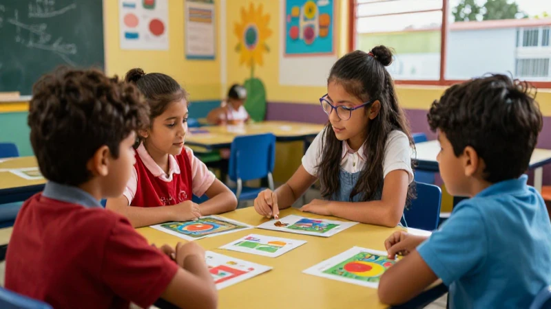 Niños aprendiendo en aula moderna mexicana