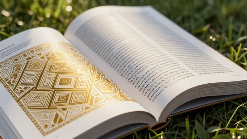 Concavo: Ejemplos en Geometría y Literatura Explicados 8 Ilustración detallada de libro con patrones dorados