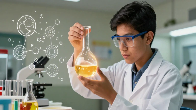 Conceptos de Ciencia: Definición y Tipos Esenciales 5 Joven científico mexicano observa experimento en laboratorio