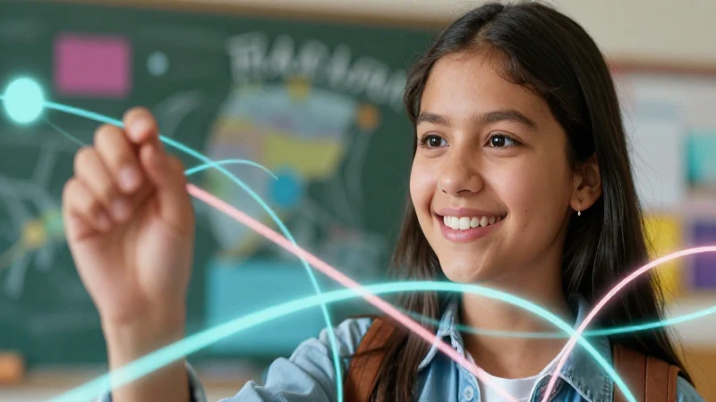 Estudiante con conexión académica luminosa
