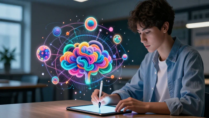 Ilustración educativa digital muy dinámica