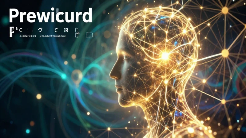 Silueta humana contemplando redes neuronales de oro