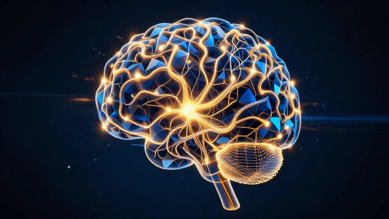 Mente abstracta con red neural brillante