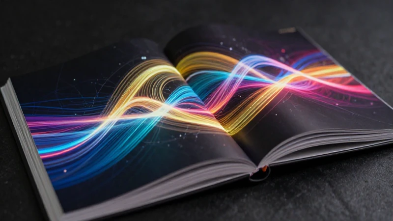 Cuaderno elegante con líneas abstractas dinámicas