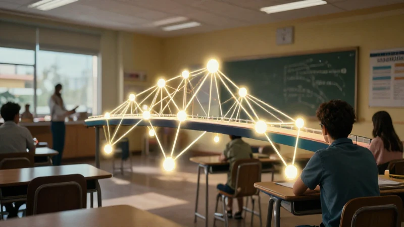 Conexión de ideas en aula educativa moderna