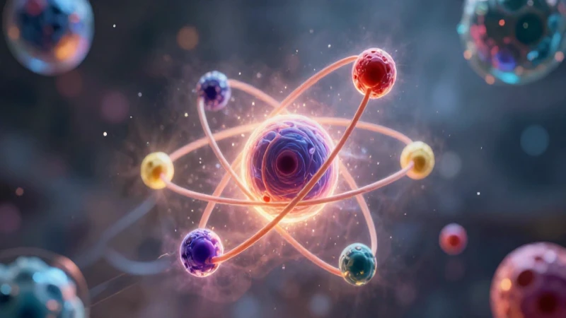 Orbital atómico vibrante, ilustración educativa de alta calidad