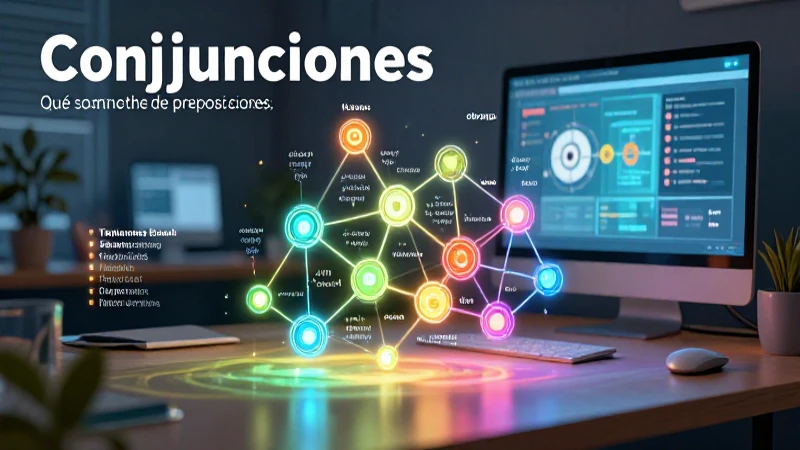 Conjunciones: Qué son, tipos y ejemplos importantes 6 Conexiones gramaticales representadas en 3D