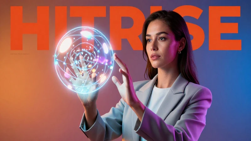 Mujer atractiva con esfera holográfica en estética de revista