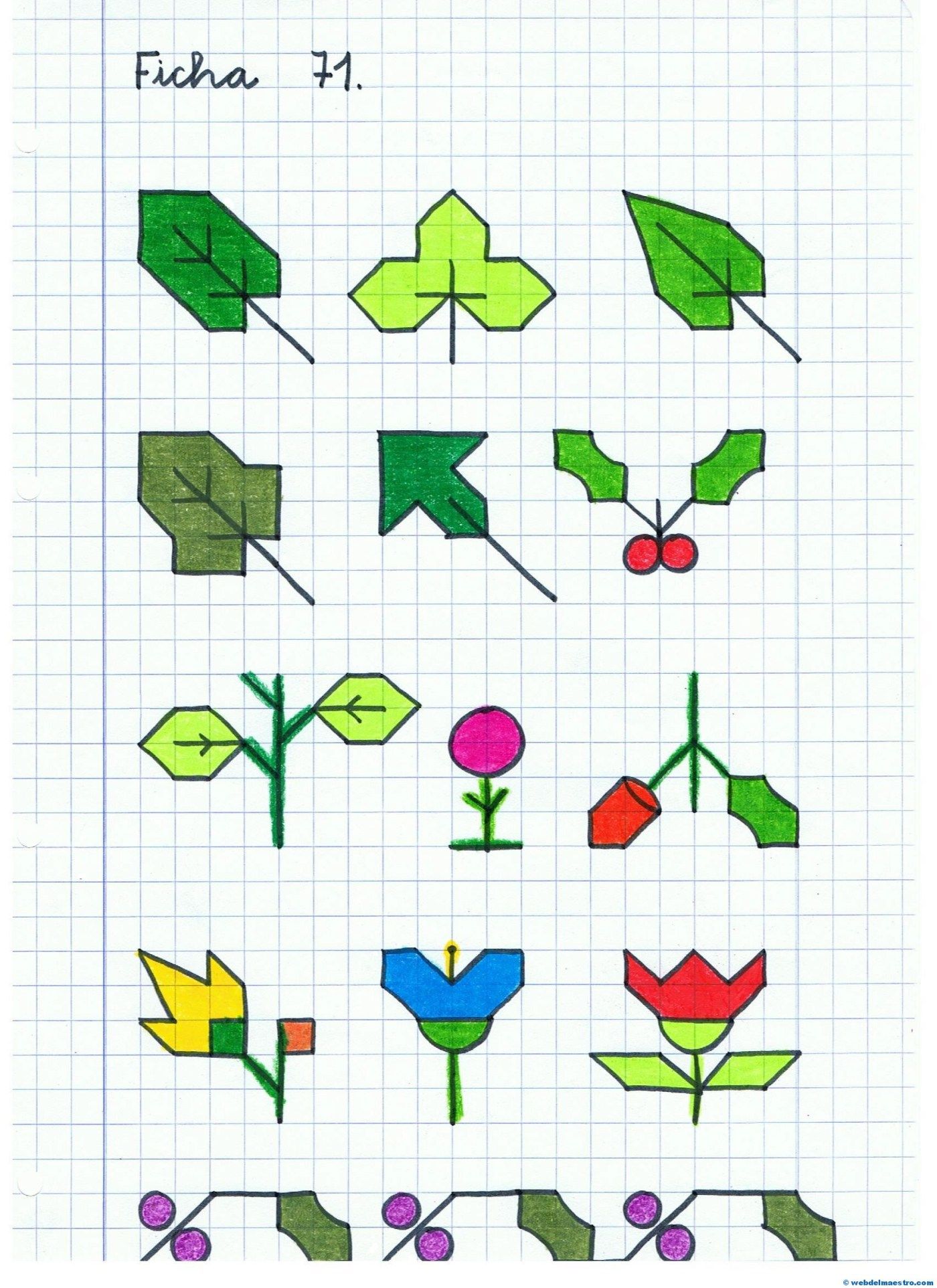 conoce como crear figuras en cuadritos paso a paso