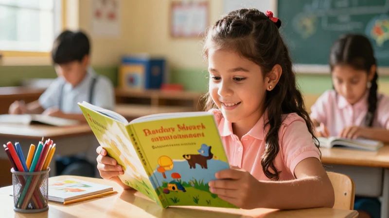 Estudiante mexicano alegre lee un libro educativo