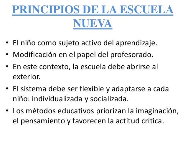 Conoce los principios y beneficios de la escuela nueva 2 conoce los principios y beneficios de la escuela nueva
