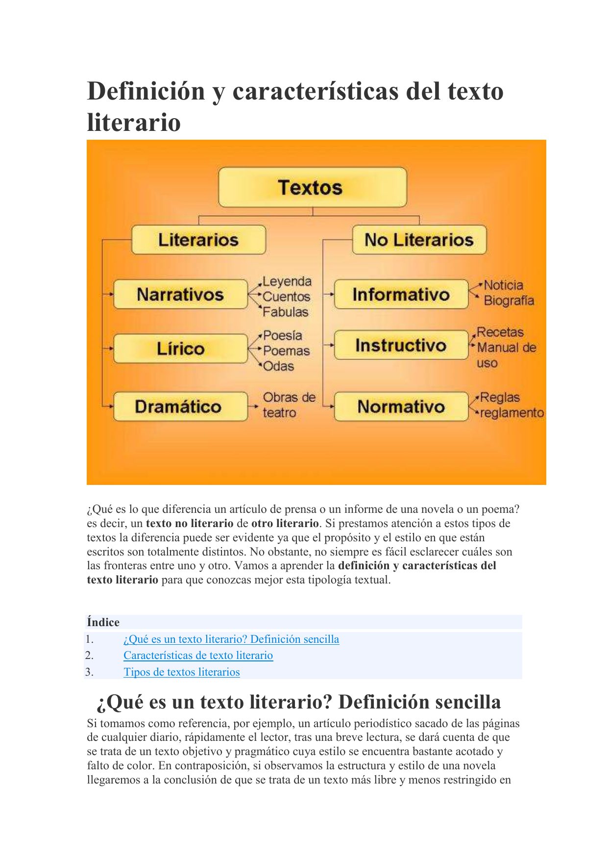 conoce que elementos esenciales conforman un texto literario