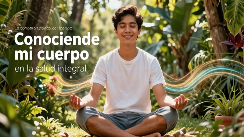 Joven medita para la salud integral