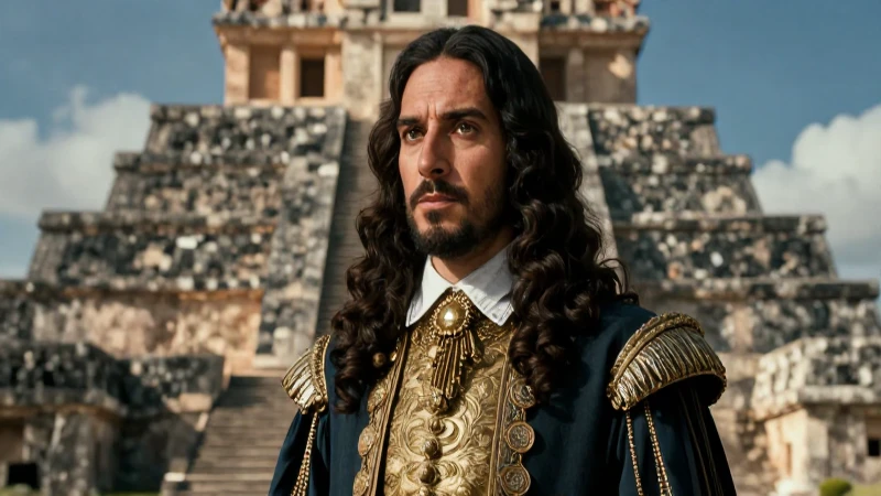 Retrato realista de Cortés en Mesoamérica