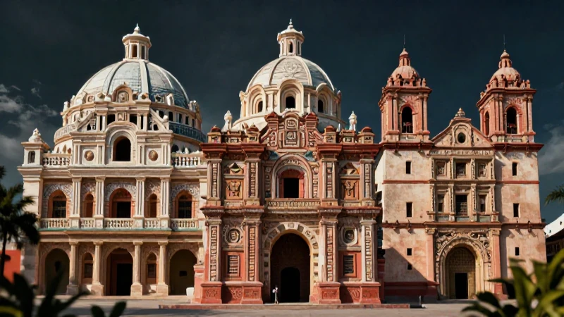 Arte digital vibrante de culturas mesoamericanas y coloniales