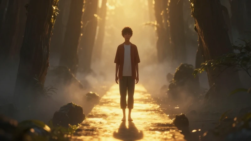 Joven en paz ilumina su camino espiritual