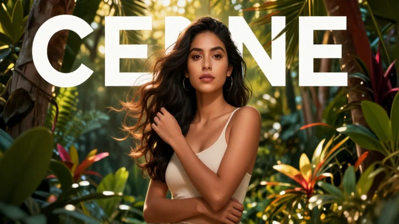 Mujer mexicana serena en entorno tropical vibrante