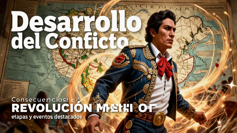 Ilustración dramática sobre el conflicto revolucionario mexicano