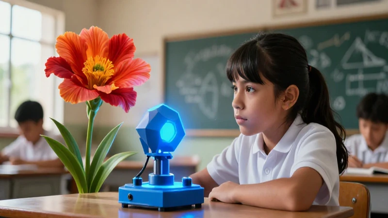 Consecuencia: Definición y Concepto Esencial Explicado 3 Estudiante observa mecanismo y flor vibrante