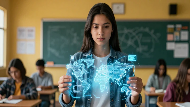 Estudiante enfocado, metas académicas, clase moderna